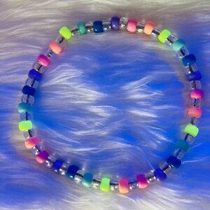 🍒 5/$25 🍒 Pastel Rainbow Rave Kandi Choker Necklace
